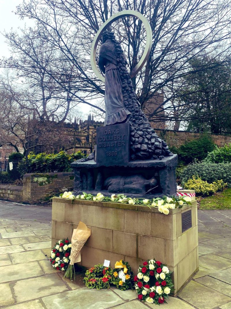 Stephanies attends an event to remember those who lost their lives at the Oaks Colliery, the site of the worst mining disaster in English history.