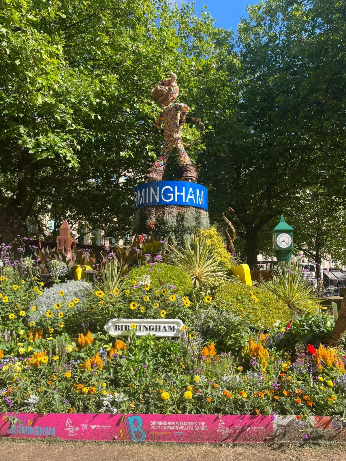 Commonwealth Games 2022 Mascot in gardens in Birmingham