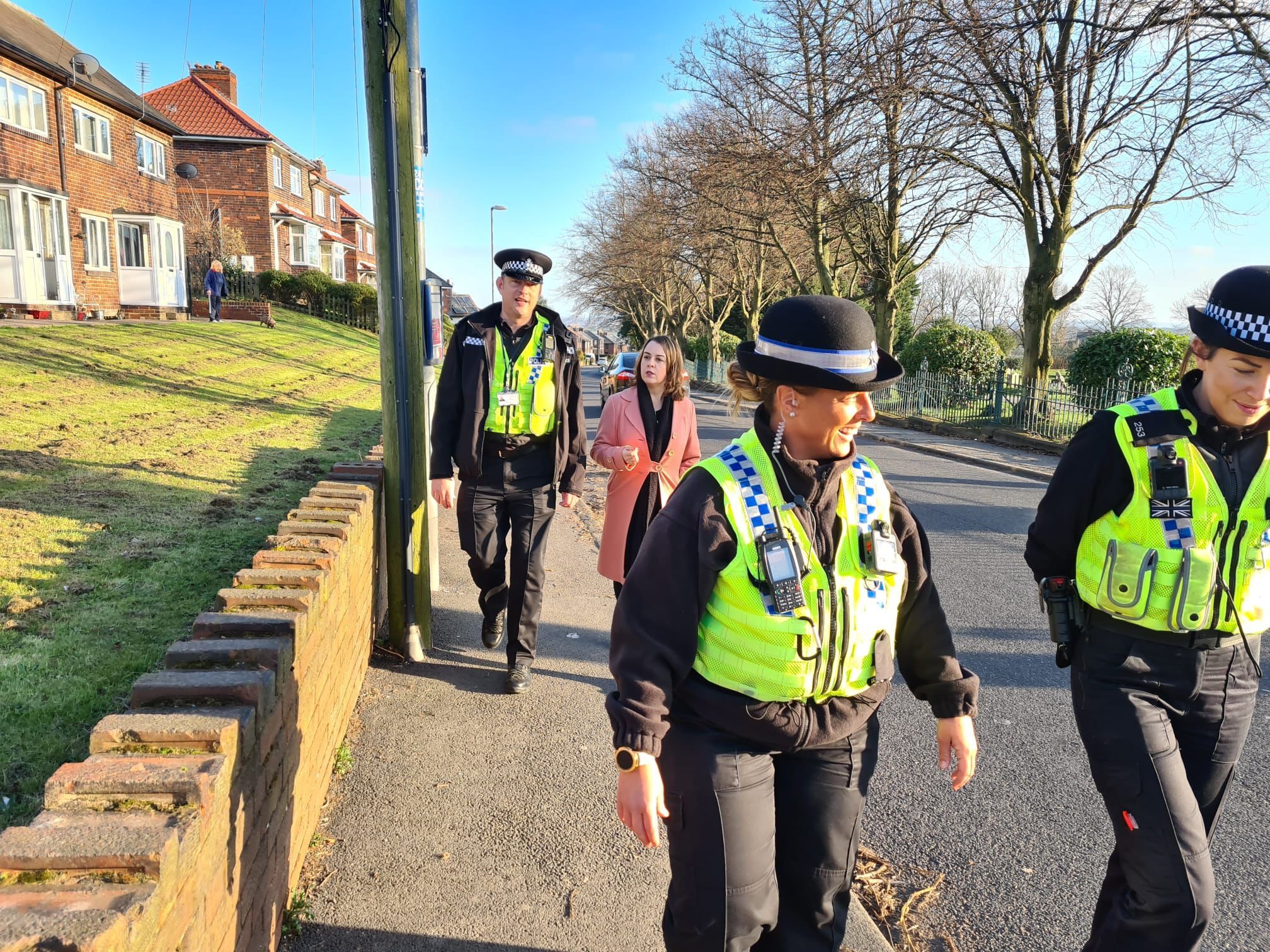 Stephanie Peacock MP on a police walkabout