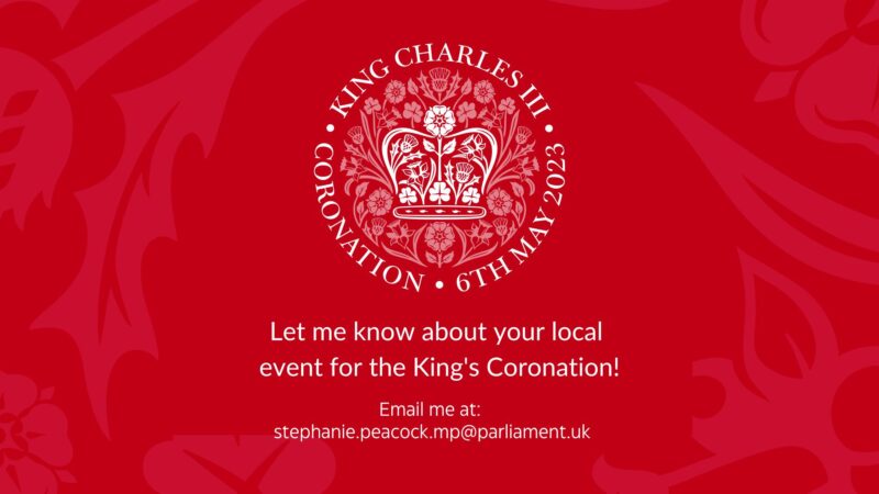 Stephanie Peacock MP asks for local people to share their Coronation events
