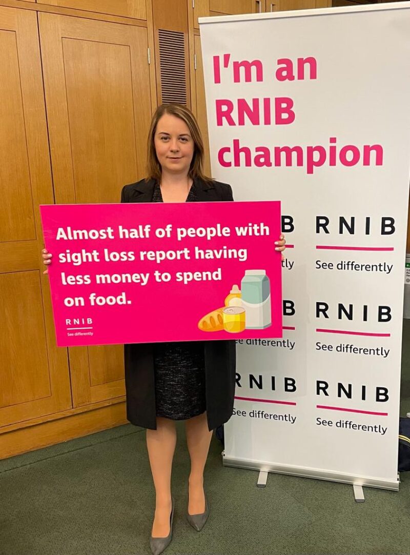 Stephanie Peacock MP at the RNIB Parliamentary event recently 