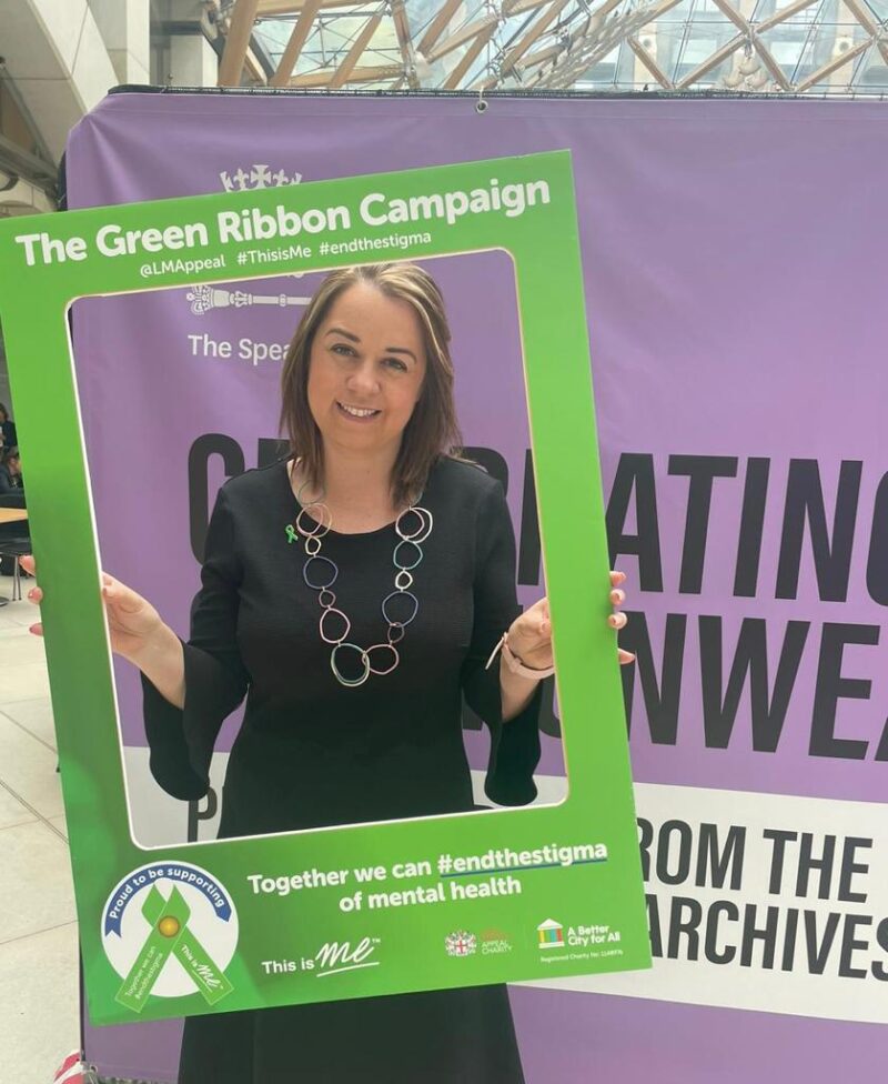 Stephanie Peacock MP marking mental health awareness week in Parliament