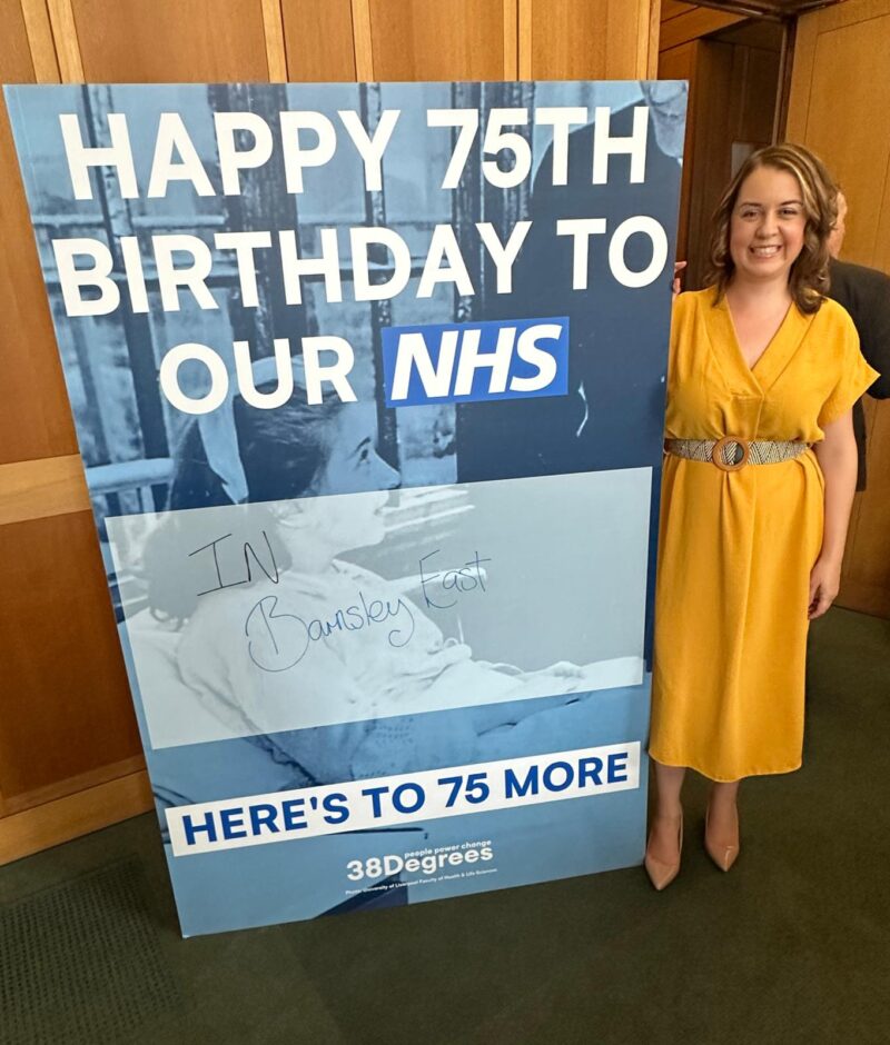 Stephanie Peacock MP marking 75 years of the NHS in Parliament