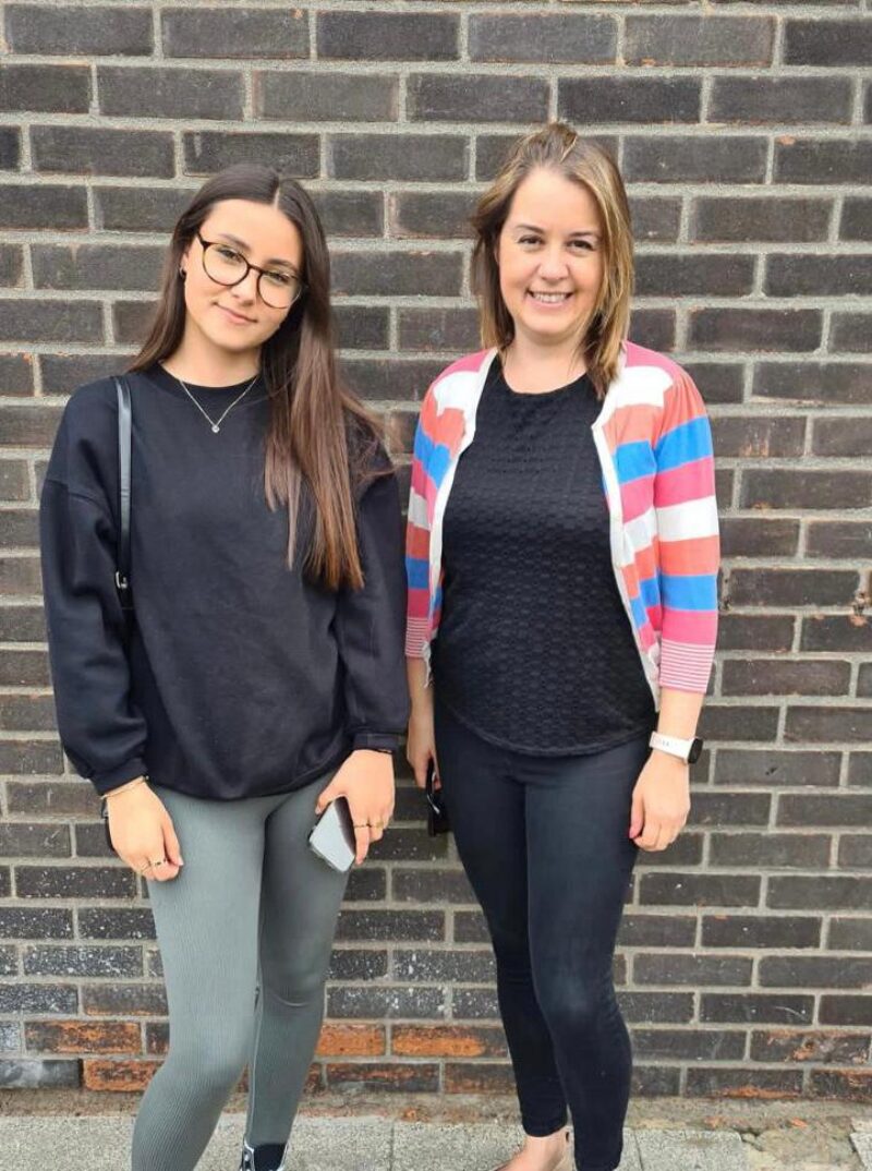 Stephanie Peacock MP welcoming Claudia for work experience in her Barnsley Office