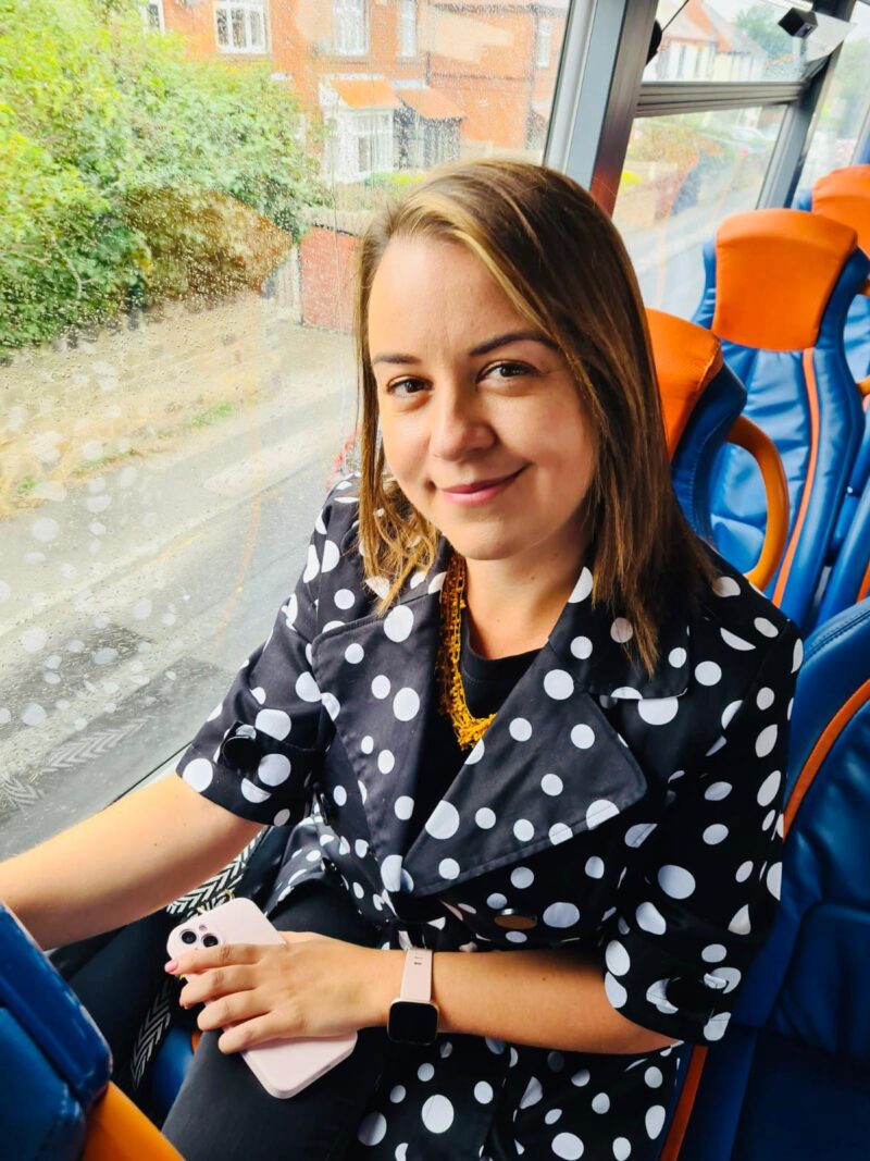 Stephanie Peacock MP on the number 66 Bus