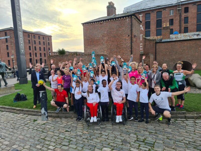 Stephanie Peacock MP joining local children in Liverpool on the Daily Mile