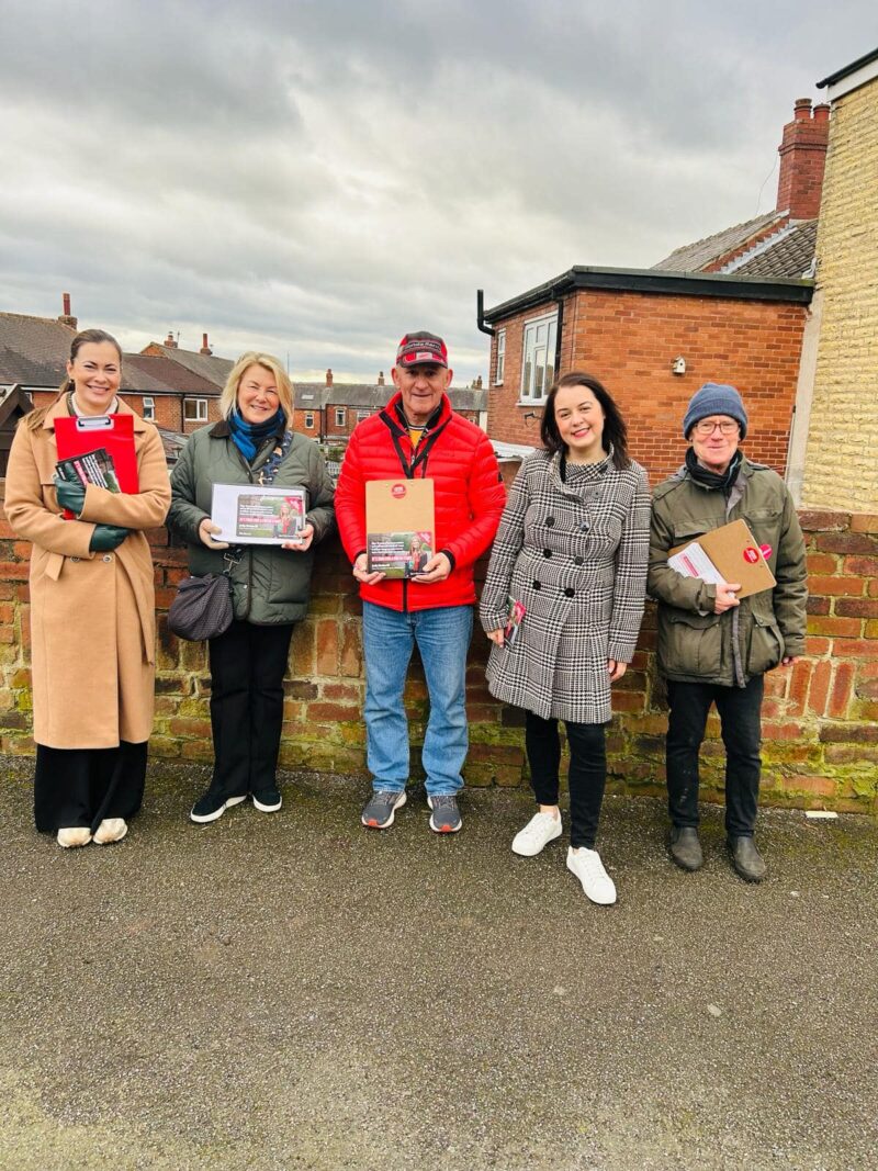 Stephanie Peacock MP campaigning in Ossett with Labour candidate Jade Botterill