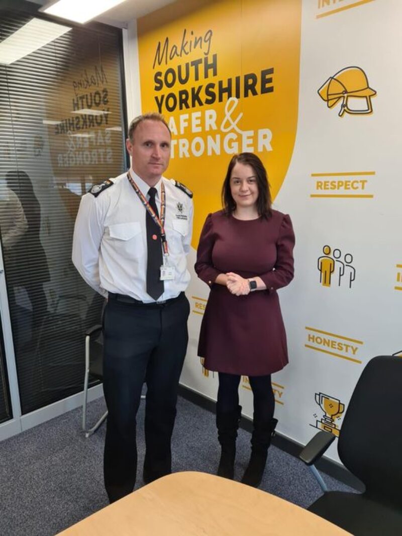 Stephanie Peacock MP meeting with Chief Fire Officer for South Yorkshire, Chris Kirby