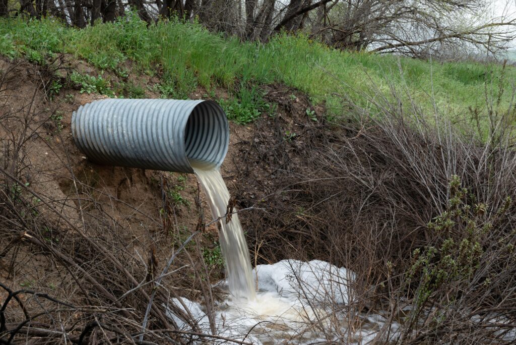 Image of a sewage pipe