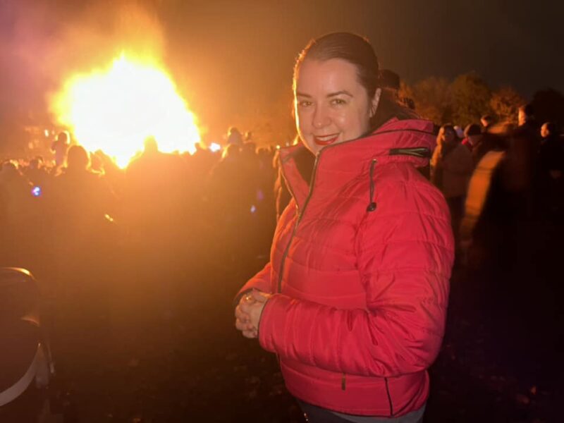 Stephanie Peacock MP at the Locke Park charity bonfire