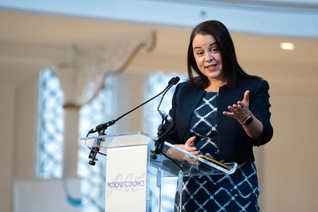 Stephanie Peacock MP making a speech on the Government's Civil Society Covenant