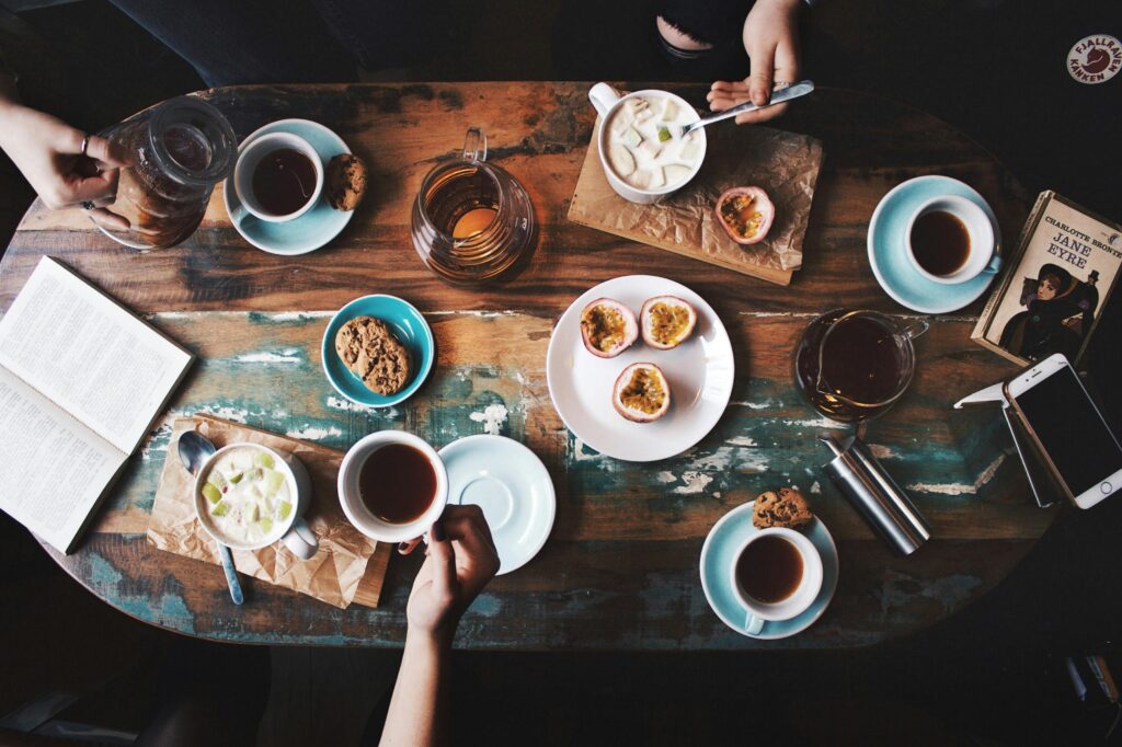 Image of tea and cake gathering