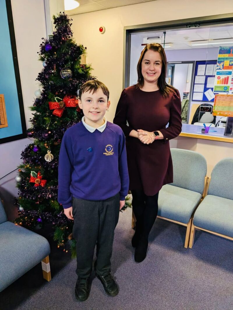 Stephanie Peacock MP with Jack from Outwood Academy Darfield
