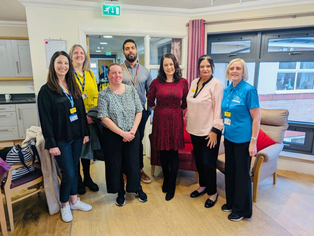 Stephanie Peacock MP visiting Ward Green Lodge Care Home