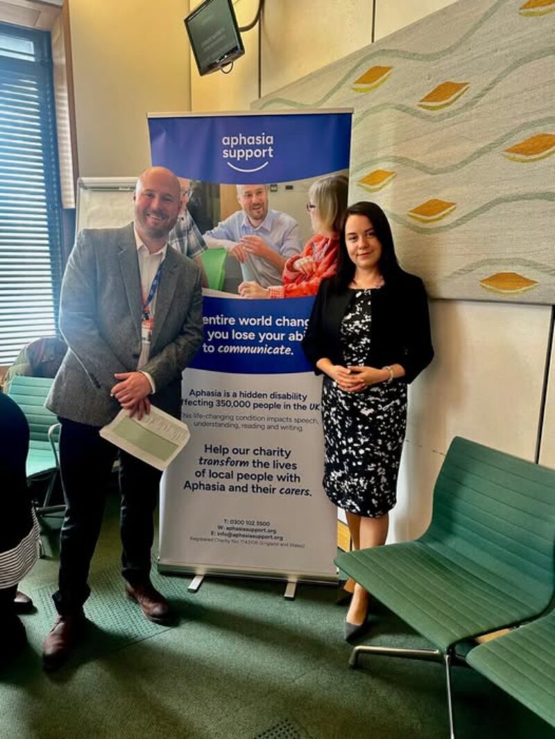 Stephanie Peacock MP meeting with Aphasia Support in Parliament
