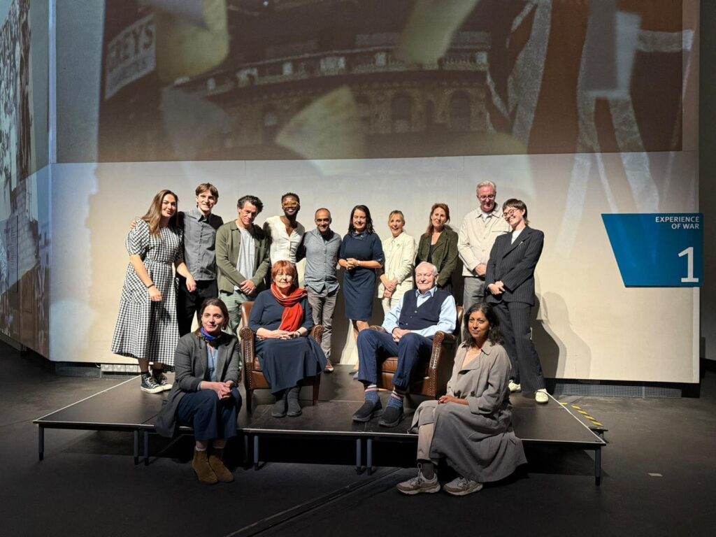 Stephanie Peacock MP with the cast of 'The Next Morning', a play to mark VE80