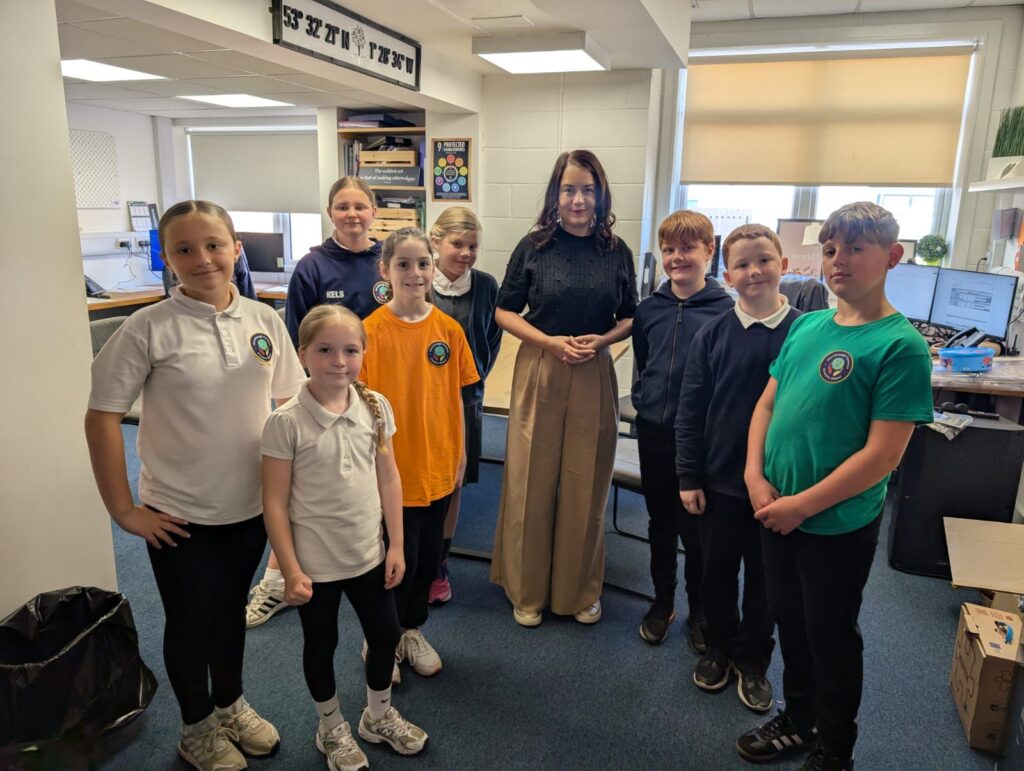 Stephanie Peacock MP meeting with pupils from Worsbrough Common Primary School