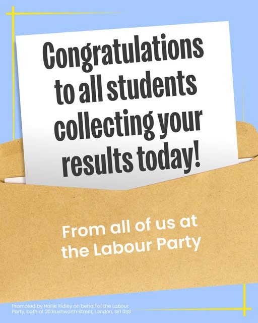 Labour Party exam results graphic