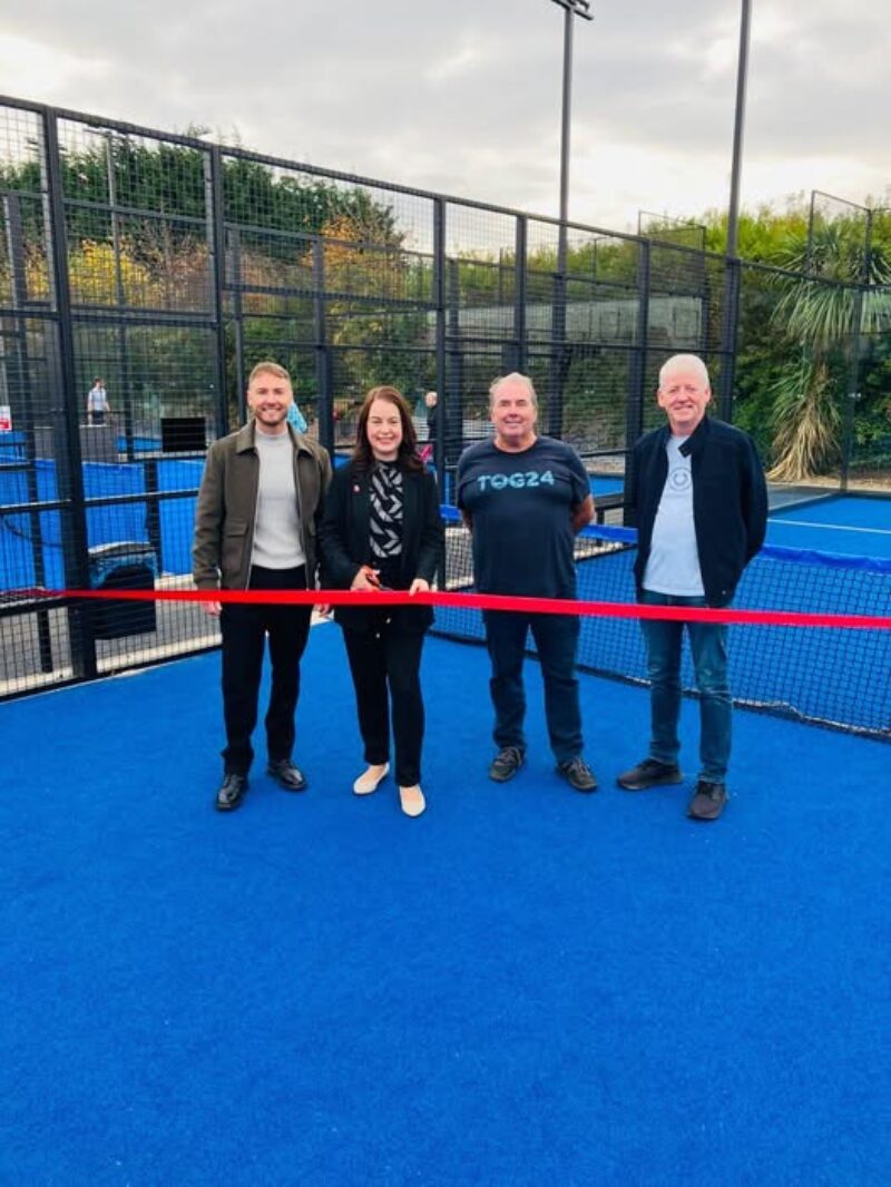 Stephanie Peacock MP officially opening Shaw Lane Padel Club 