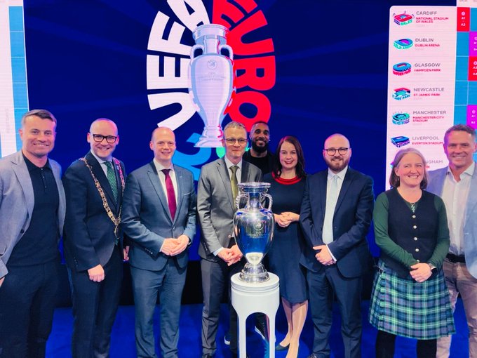 Stephanie Peacock MP at the launch of the UEFA Euro 2028 tournament