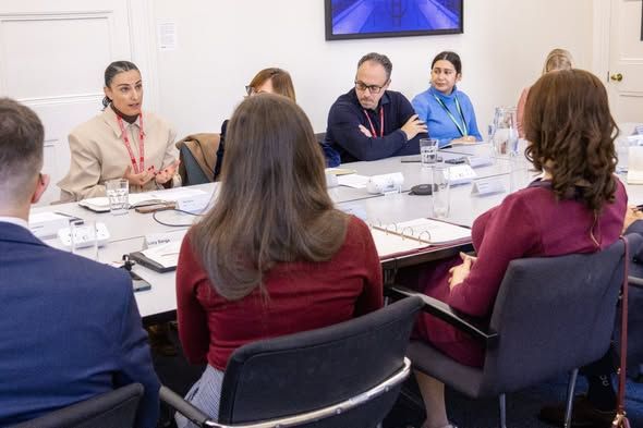 Image of the roundtable convened to discuss the abuse faced by female athletes online