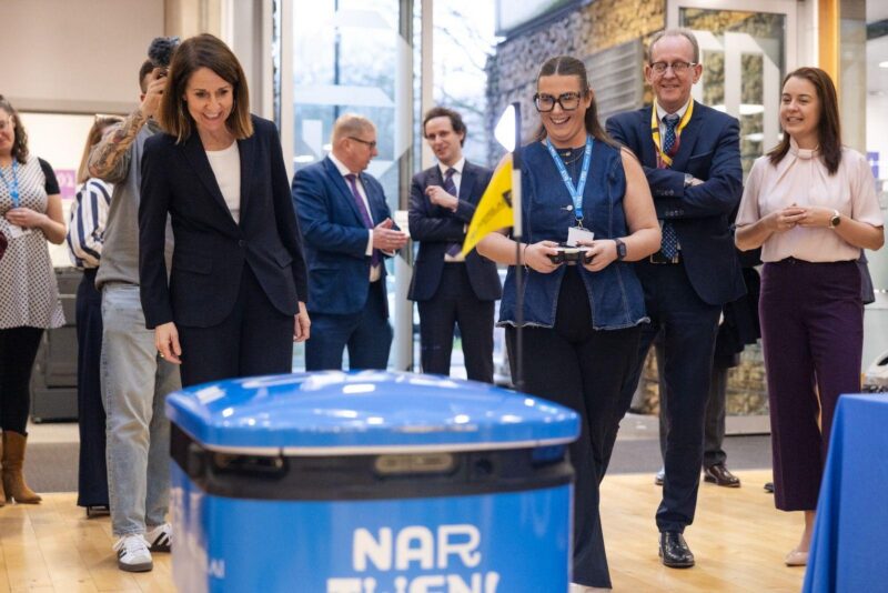 Stephanie Peacock MP with the Leader of Barnsley Council welcoming Secretary of State Liz Kendall MP to Barnsley