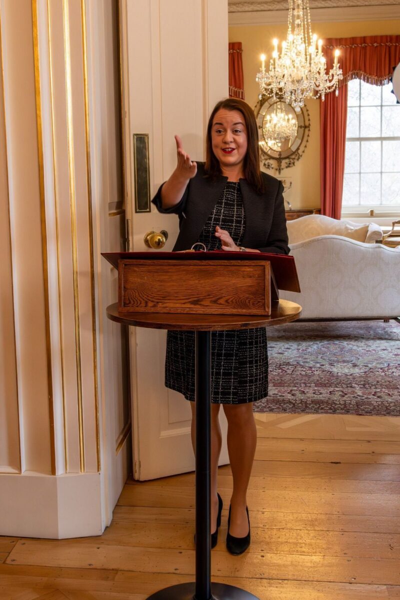 Stephanie Peacock MP Addressing the Tourism Reception at 10 Downing Street