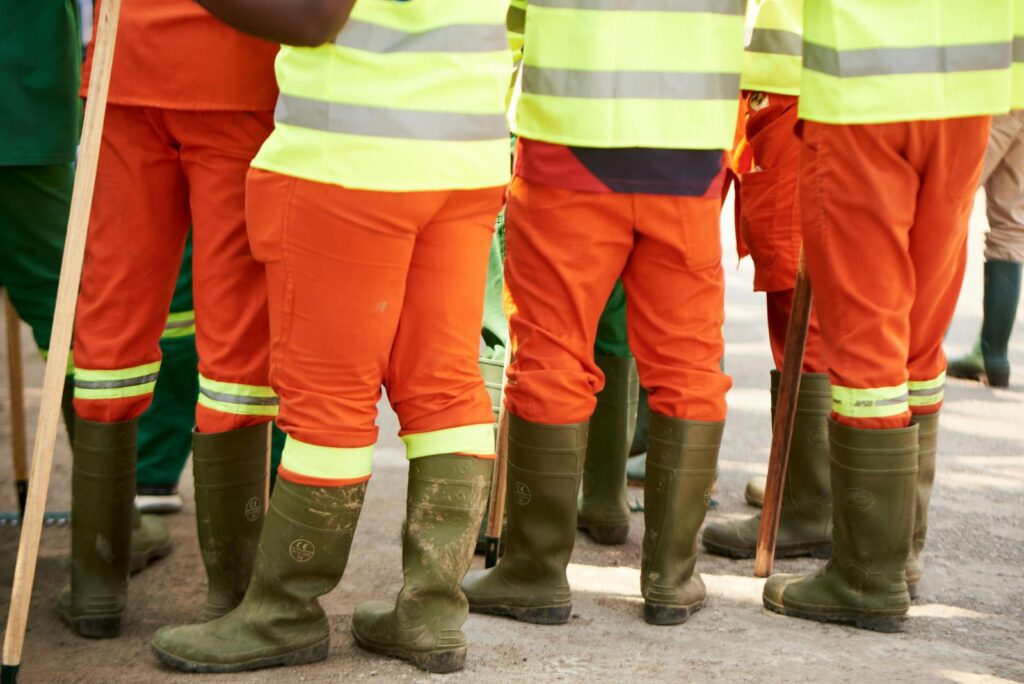 Image of workers' boots